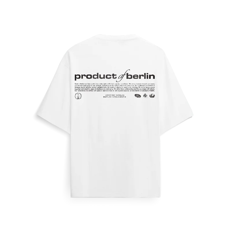 PRODUCT OF BERLIN T-SHIRT - WHITE Layered Multi-layer Single Layer