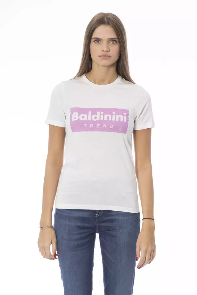 White Cotton Women T-Shirt Anti-Pilling Machine Wash Handmade