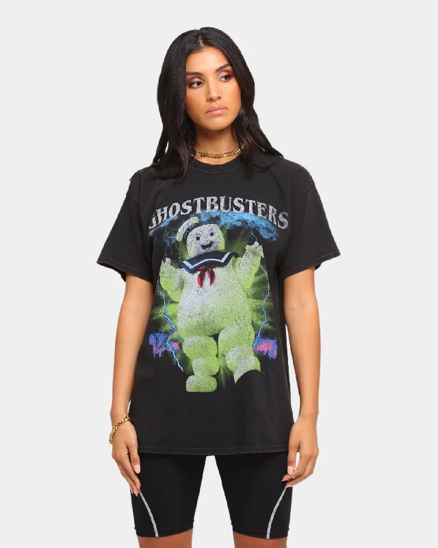 Goat Crew Ghostbusters Vintage T-Shirt Black Wash Fleece Nylon Spandex