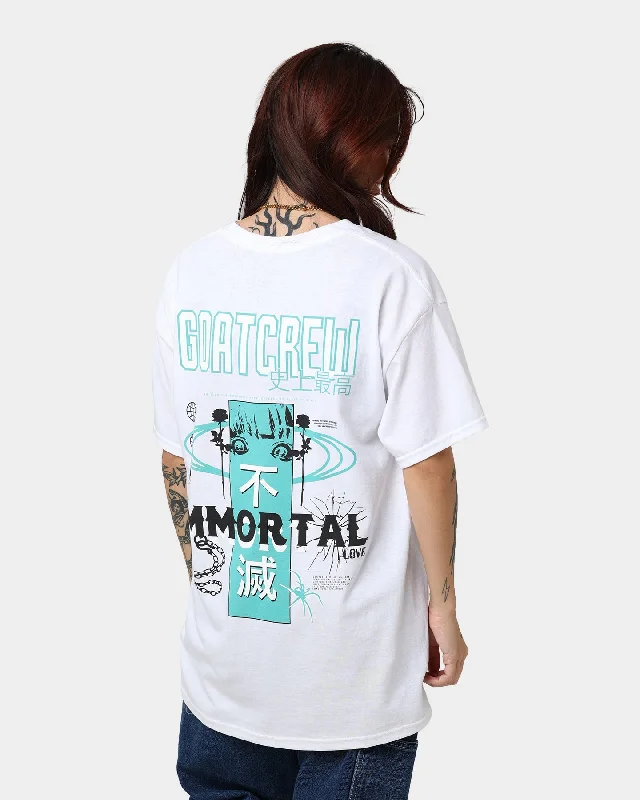 Goat Crew Immortal T-Shirt White Spandex Blend Rayon Blend Denim Blend