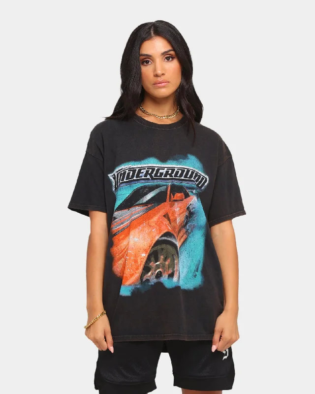 Goat Crew Underground Vintage T-Shirt Black Wash Spandex Blend Rayon Blend Denim Blend Goat Crew Underground Vintage T-Shirt Black Wash Spandex Blend Rayon Blend Denim Blend