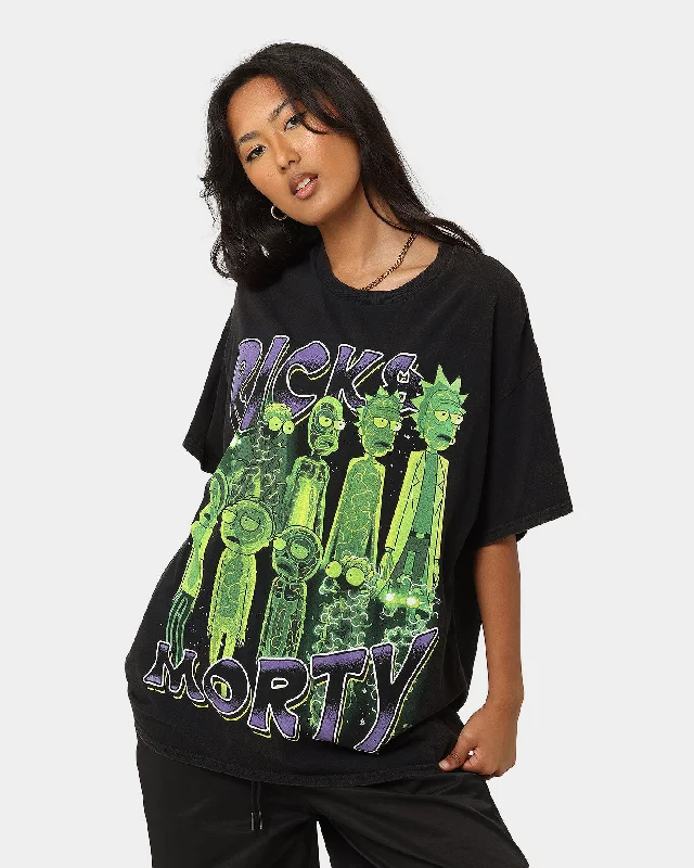 Goat Crew X Rick And Morty R&M Vintage T-Shirt Washed Black Cotton Fabric Linen Fabric Terry Fabric Goat Crew X Rick And Morty R&M Vintage T-Shirt Washed Black Cotton Fabric Linen Fabric Terry Fabric