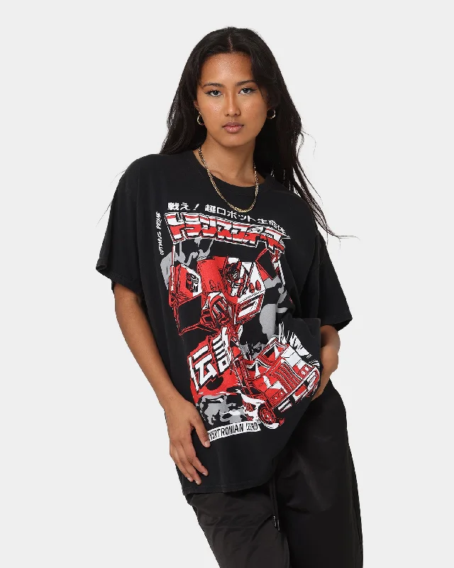 Goat Crew X Transformers Autobots Vintage T-Shirt Black Wash Thin T-Shirt Open Front Quick Dry Goat Crew X Transformers Autobots Vintage T-Shirt Black Wash Thin T-Shirt Open Front Quick Dry