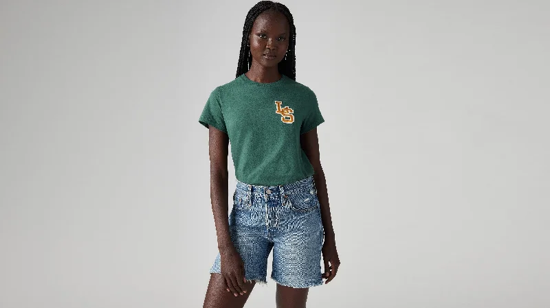 Levi's® Women's Perfect T-Shirt Terry Blend Velvet Blend Canvas Blend