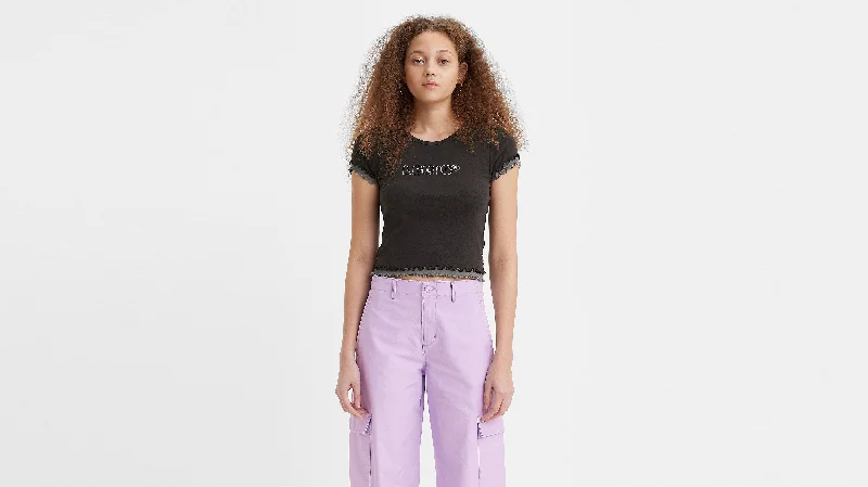 Levi's® Women's Rave T-Shirt Collared T-Shirt Boat Neck A-Line