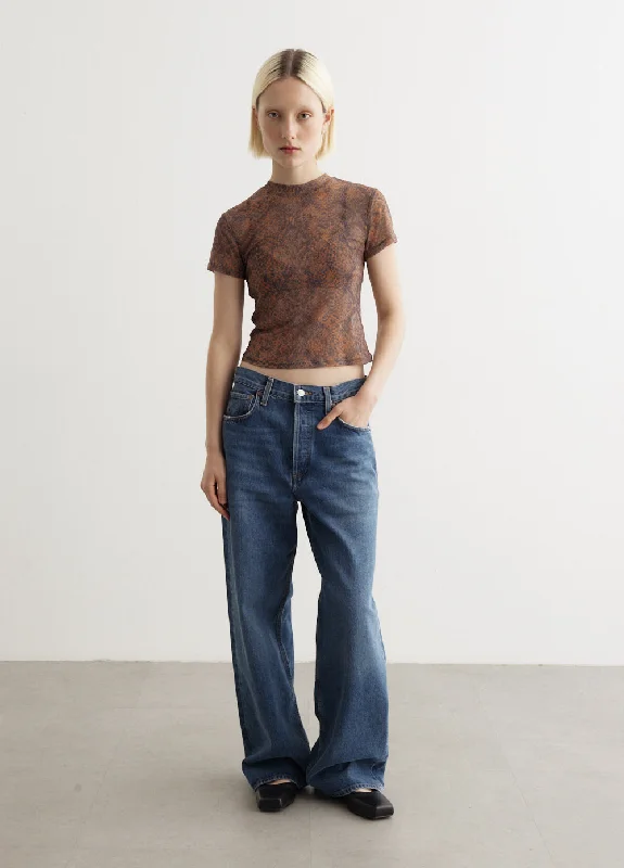 Lilith Printed T-Shirt Wool Fabric Cashmere Fabric Tweed Fabric