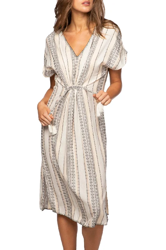 Madi Gather Waist Dress Off-the-shoulder Chic Trendy