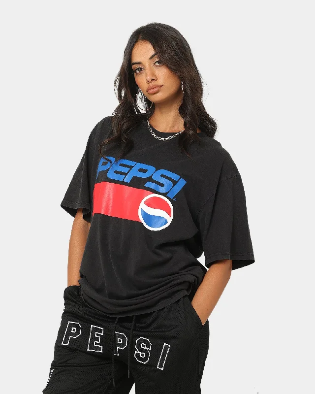 Nana Judy Pepsi Vintage Logo T-Shirt Black Hooded Caped Shawl Collar