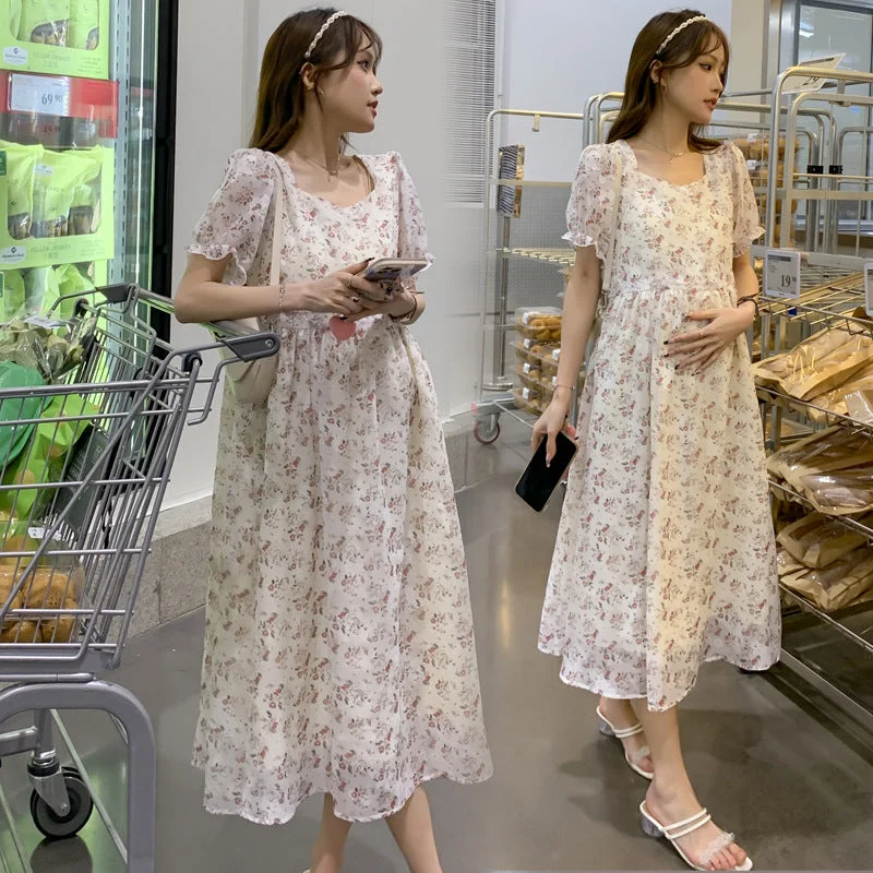 NiDELL . New Maternity Dress Jacquard Long Dress Fashionable Temperament Drawstring Slim Fancy Fairy Dress Tunics Sale discount NiDELL . New Maternity Dress Jacquard Long Dress Fashionable Temperament Drawstring Slim Fancy Fairy Dress Tunics Sale discount