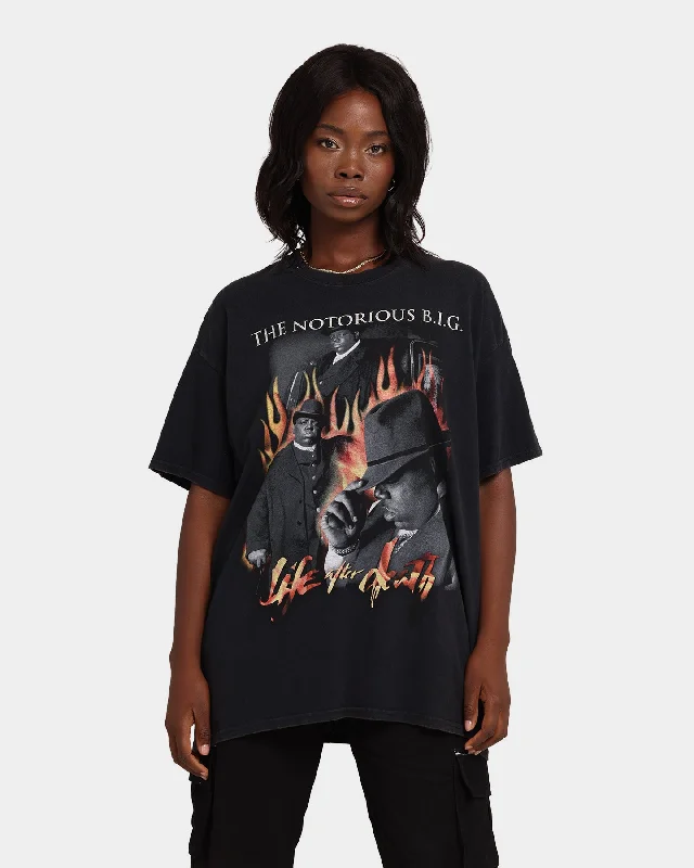 Notorious B.I.G Life After Death 2 Vintage T-Shirt Black Wash Houndstooth Herringbone Solid Notorious B.I.G Life After Death 2 Vintage T-Shirt Black Wash Houndstooth Herringbone Solid