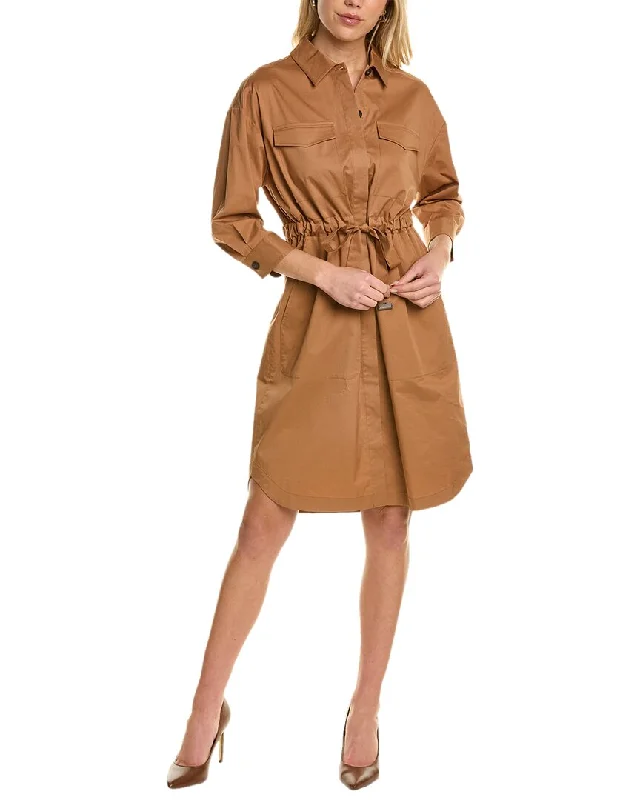 Peserico Tie Waist Shirtdress Tunics Silk luxurious