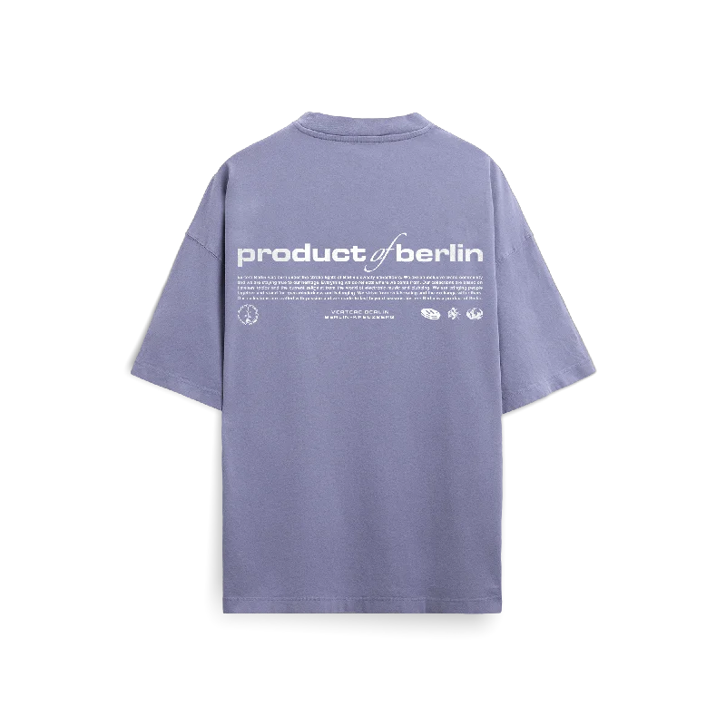 PRODUCT OF BERLIN T-SHIRT - PURPLE HAZE V-Neck T-Shirt Long Sleeve Cotton