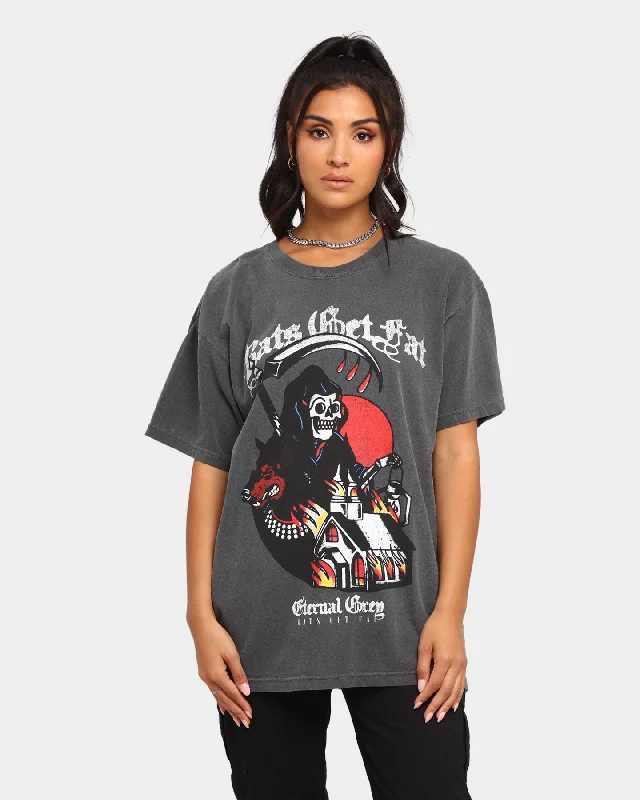 Rats Get Fat Eternal Grey Vintage T-Shirt Pepper Collared Crew Neck Turtle Neck