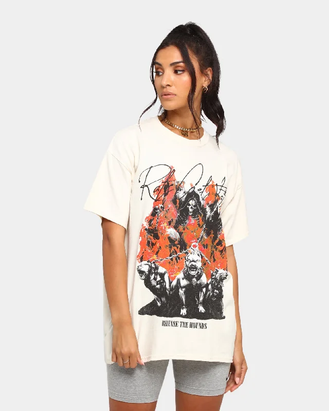 Rats Get Fat Release The Hounds Vintage T-Shirt Natural Striped Floral Plaid