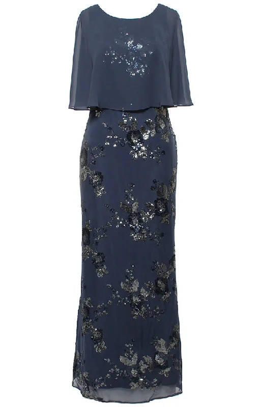 Long Dress with Overlay Bodice and Sequin Detail Tunics Ceremony elegant