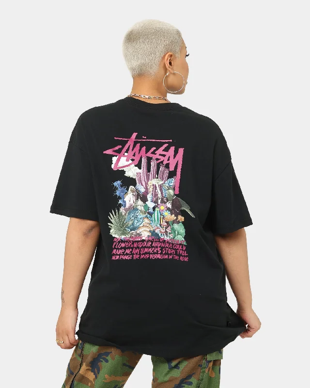 Stussy Psychedelic T-Shirt Pigment Black Asymmetrical Pockets Print