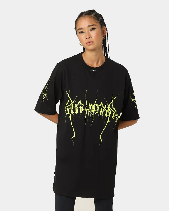 The Anti Order Youthquake T-Shirt Black/Green Seamless Knitted Crochet