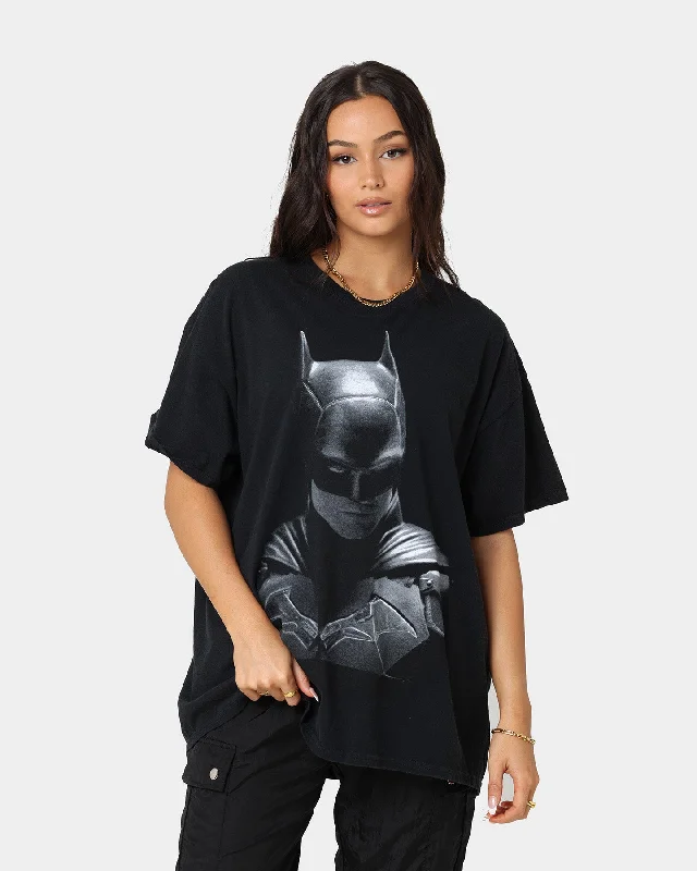 The Batman Vengeance Vintage T-Shirt Black Wash Hooded Caped Shawl Collar