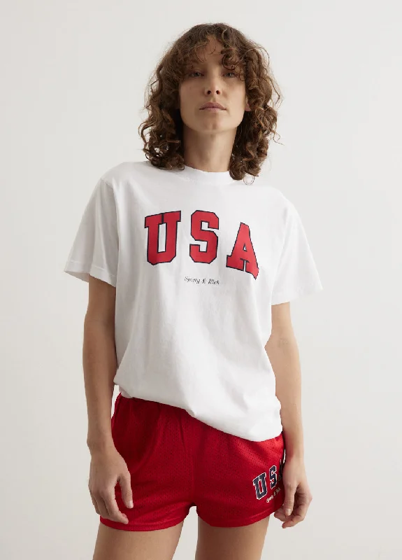 USA T-Shirt Front Pockets Side Pockets Patch Pockets
