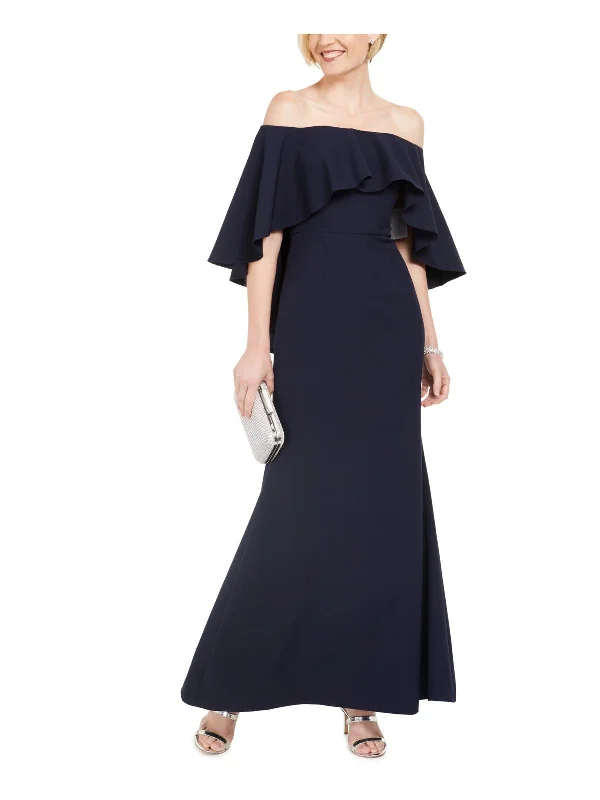 Womens Capelet Off The Shoulder Formal Dress Tunics Yoga stretchy