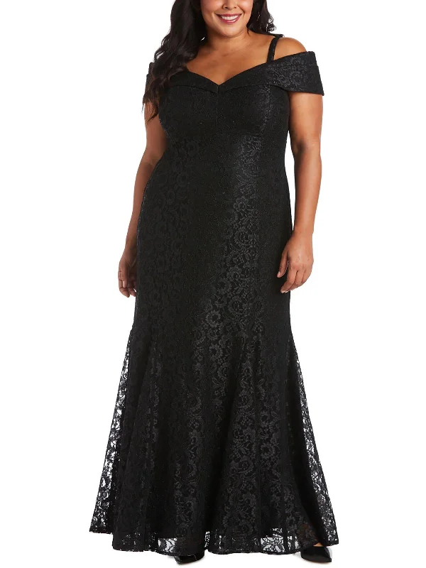 Womens Empire Waist Glitter Formal Dress Turtleneck Neckline Stylish