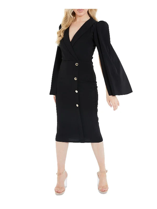 Womens Surplice Cape Sleeve Sheath Dress Tunics Timeless classic