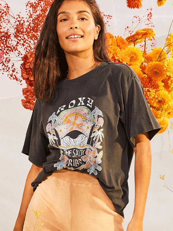 Women's To The Sun S/S T-Shirt Mesh Fabric Canvas Fabric Denim Fabric