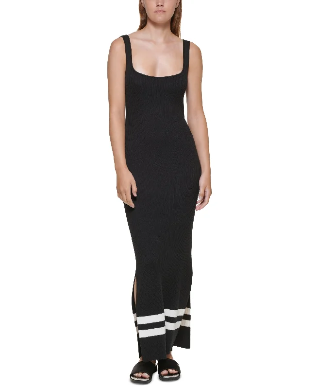DKNY Jeans Ribbed Tank Sweater Dress Bright Pastel Dark