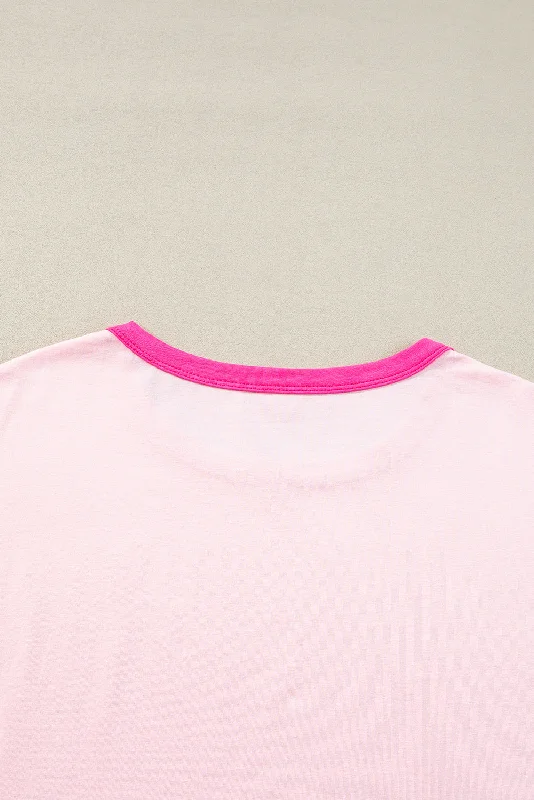 Fashionable Color Block Crewneck Sweater Zippered Front Buttoned Front Snap Front