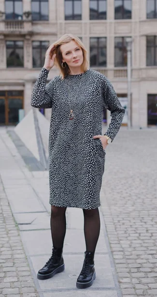 Lenaline Patterns Alex Dress and Sweater Tailored Straight A-Line