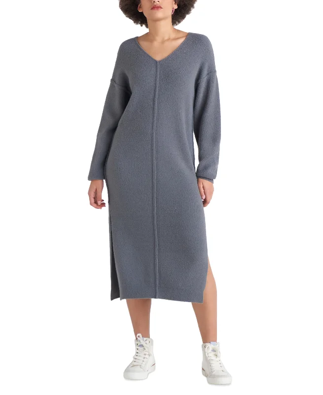 Petite Midi Sweater Dress Velvet Chenille Corduroy