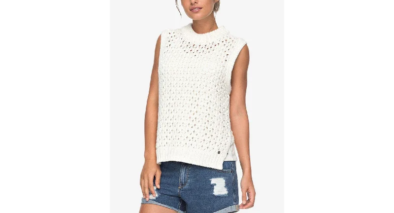 Roxy Juniors Open Knit Sleeveless Sweater Nylon Fabric Polyester Fabric Spandex Fabric Roxy Juniors Open Knit Sleeveless Sweater Nylon Fabric Polyester Fabric Spandex Fabric