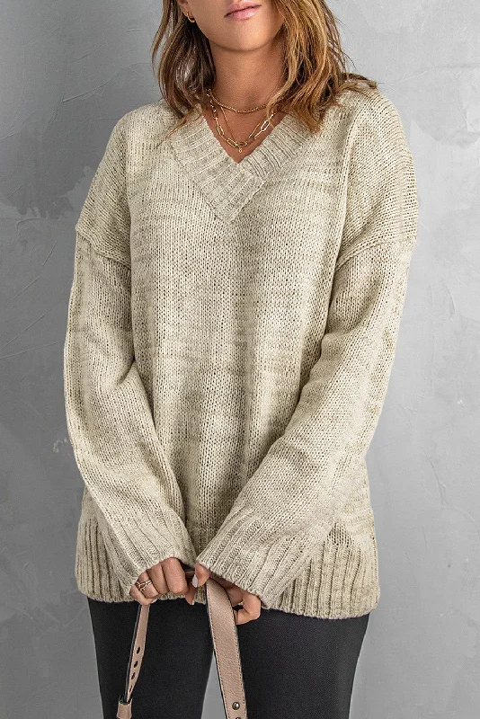 Striped Leopard Color Block Crochet Print Casual Long Sleeve Sweater Sequined Glittery Shiny