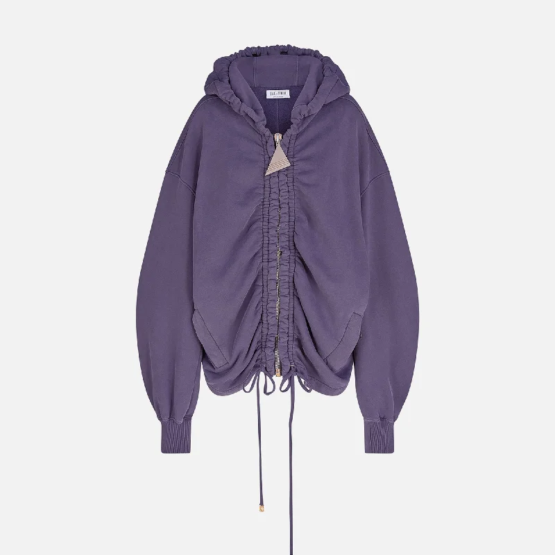 The Attico Hoodie - Purple Faded Hoodie with Pastel Soft Subtle