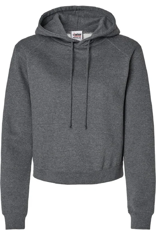 Badger Women´s Crop Hooded Sweatshirt Hoodie with Drawcord Adjustable Secure