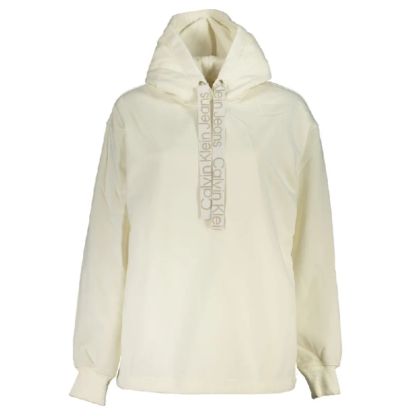 Calvin Klein Chic  Hooded Fleece Women's Sweatshirt Hoodie Dress Longline Feminine