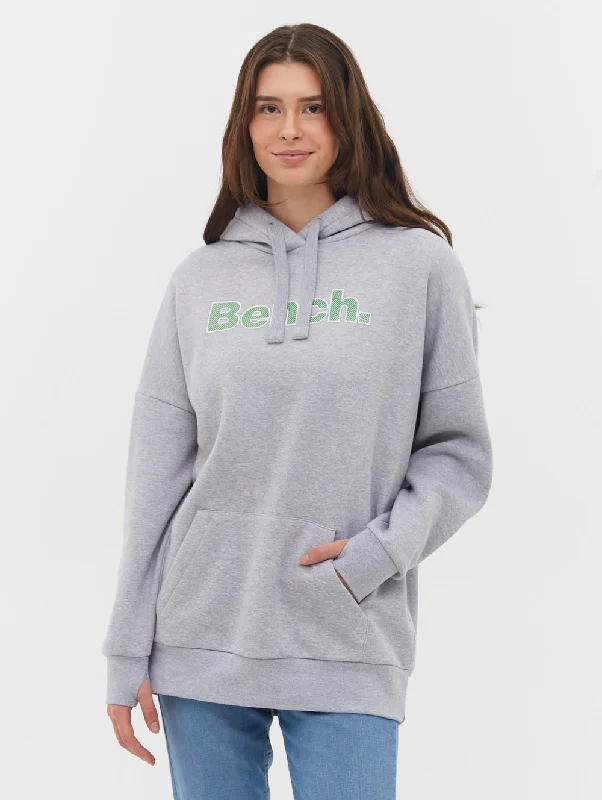 Dayla Oversize Hoodie Hoodie with Hem Patch Decorative Personalized