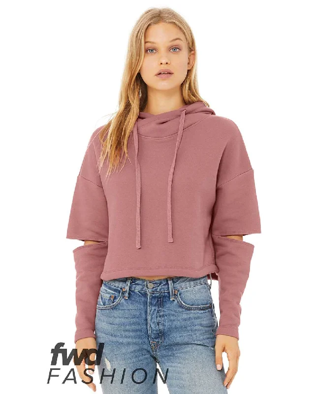 FWD Fashion Women's Cut Out Fleece Hoodie Hoodie with Color Block Contrast Stylish