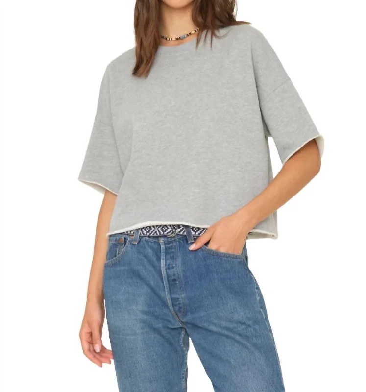 Romeo Sweatshirt In Heather Grey Hoodie with Ribbed Cuffs Snug Fit Comfort