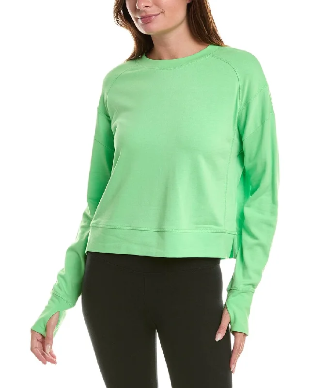 Sweaty Betty After Class Crop Sweatshirt Hoodie with Logo Branding Identity