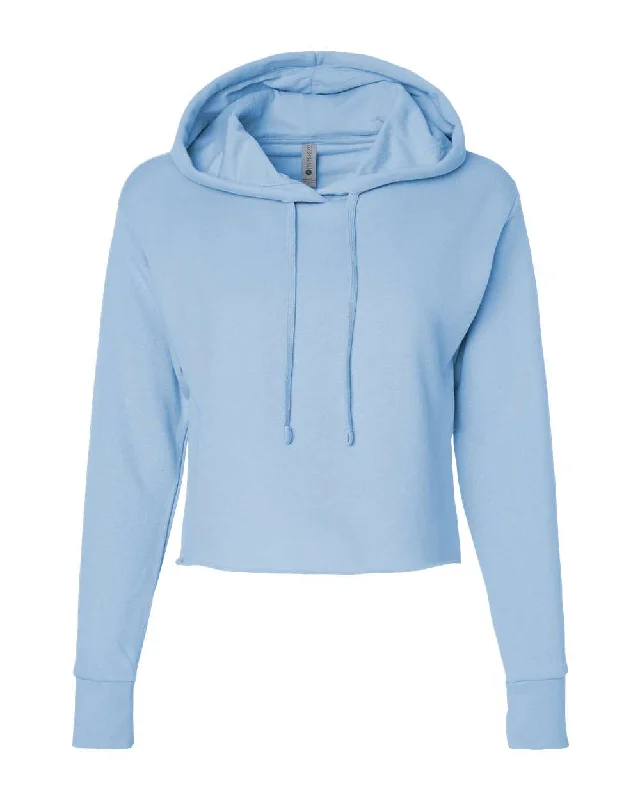 Women's Laguna Sueded Raw Edge Crop Hoodie Hoodie with Mock Neck Collared Structured Women's Laguna Sueded Raw Edge Crop Hoodie Hoodie with Mock Neck Collared Structured