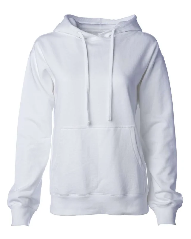 Women's Midweight Hooded Sweatshirt Hoodie with Button Placket Classic Preppy