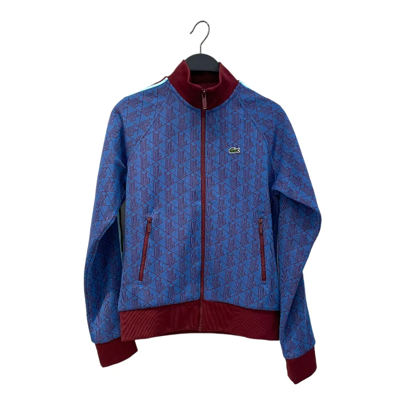 LACOSTE/Jacket/34/Monogram/Polyester/BLU/Jacquard Sweatshirt Hoodie with Crew Neck Simple Timeless LACOSTE/Jacket/34/Monogram/Polyester/BLU/Jacquard Sweatshirt Hoodie with Crew Neck Simple Timeless