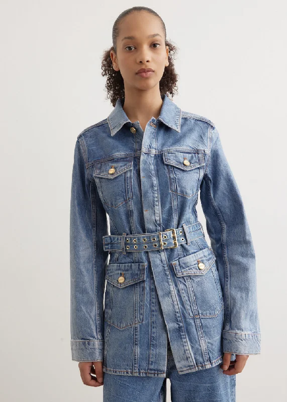 Foil Denim Jacket Striped Jacket Polka Dot Jacket Floral Jacket
