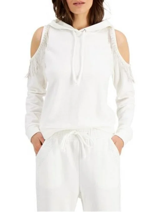 Haus of Vicious 2022 Tia White Hoodie Hoodie with Contrast Stitching Detailed Premium Haus of Vicious 2022 Tia White Hoodie Hoodie with Contrast Stitching Detailed Premium