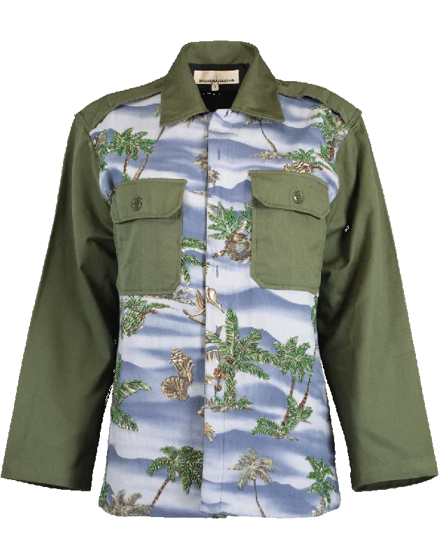 Hawaiian Print Army Jacket Lace Jacket Ribbed Jacket Sequined Jacket