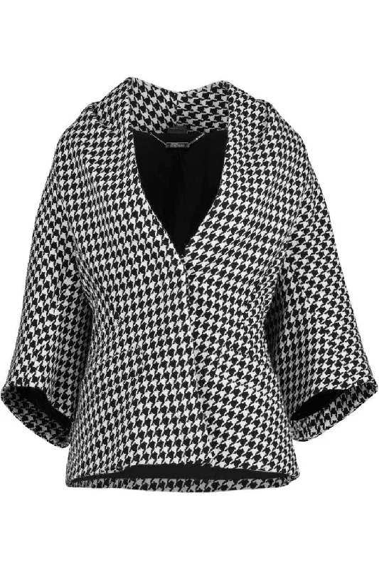 Houndstooth Jacket Elasticated Jacket Padded Jacket Insulated Jacket