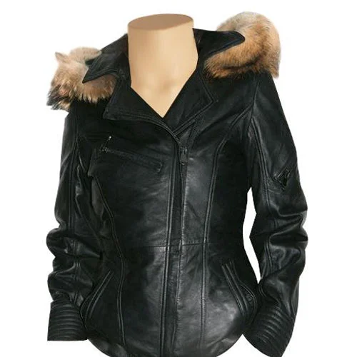 Idelle Double Breasted Car Coat With Real Fox Fur Hoodie Hoodie with Side Slits Relaxed Casual Idelle Double Breasted Car Coat With Real Fox Fur Hoodie Hoodie with Side Slits Relaxed Casual