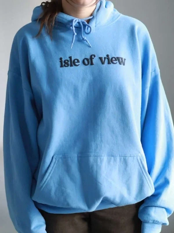 Isle Of View Hoodie Hoodie with Pattern Geometric Abstract