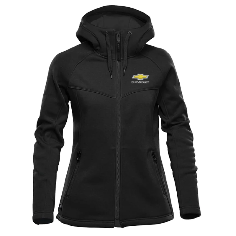 Ladies Chevrolet Bowtie Logan Performance Hoodie Black Hoodie with Turtle Neck Cozy Winter Ladies Chevrolet Bowtie Logan Performance Hoodie Black Hoodie with Turtle Neck Cozy Winter